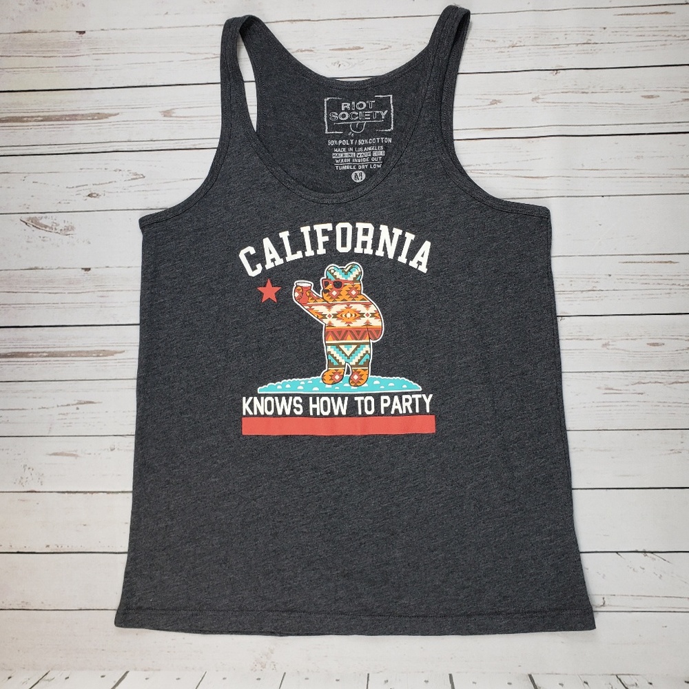 Riot Society Cali Knows How to Party Bear Tank